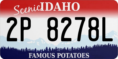 ID license plate 2P8278L