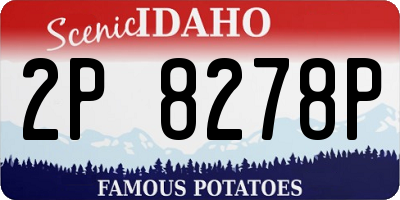 ID license plate 2P8278P