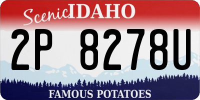 ID license plate 2P8278U