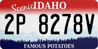 ID license plate 2P8278V