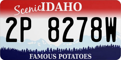 ID license plate 2P8278W