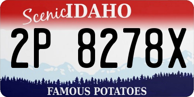 ID license plate 2P8278X