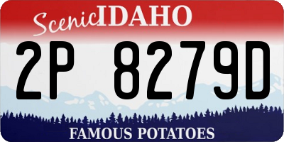 ID license plate 2P8279D