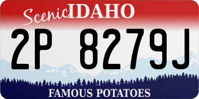 ID license plate 2P8279J