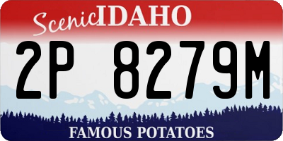 ID license plate 2P8279M