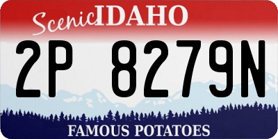 ID license plate 2P8279N
