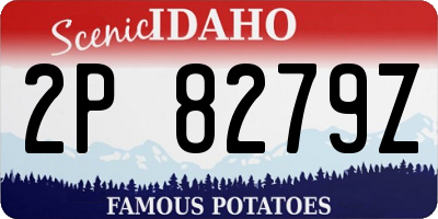 ID license plate 2P8279Z