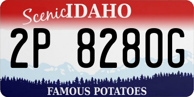 ID license plate 2P8280G