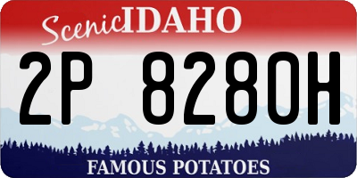 ID license plate 2P8280H