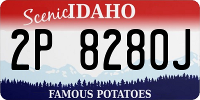 ID license plate 2P8280J
