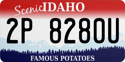 ID license plate 2P8280U