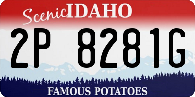 ID license plate 2P8281G