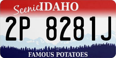 ID license plate 2P8281J
