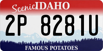 ID license plate 2P8281U