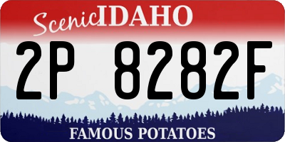 ID license plate 2P8282F