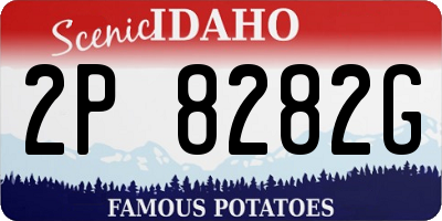 ID license plate 2P8282G
