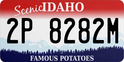 ID license plate 2P8282M