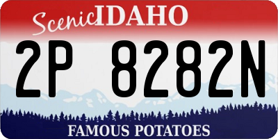 ID license plate 2P8282N