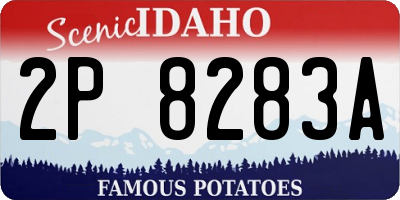 ID license plate 2P8283A