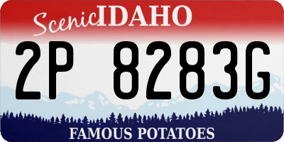 ID license plate 2P8283G