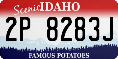 ID license plate 2P8283J