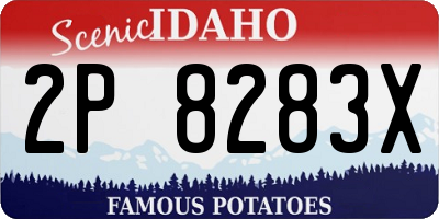 ID license plate 2P8283X