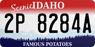 ID license plate 2P8284A