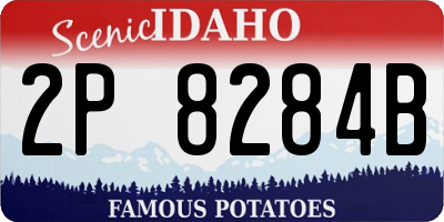 ID license plate 2P8284B