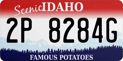 ID license plate 2P8284G