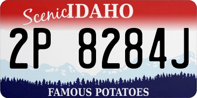 ID license plate 2P8284J