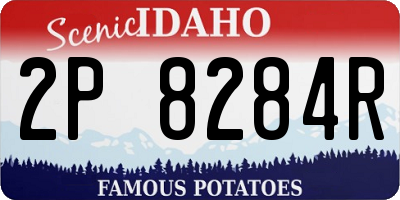 ID license plate 2P8284R