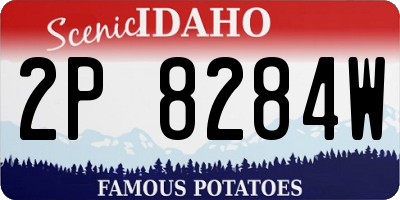 ID license plate 2P8284W