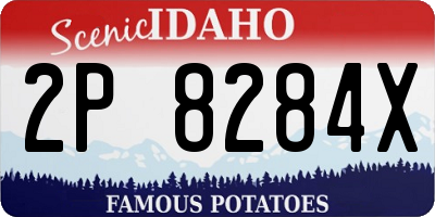 ID license plate 2P8284X