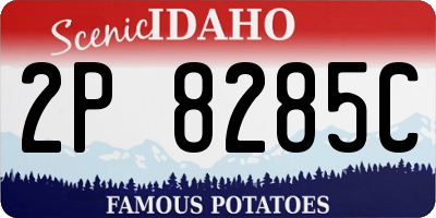 ID license plate 2P8285C