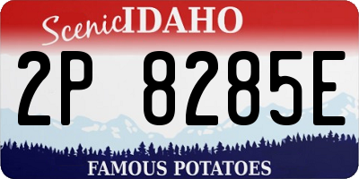 ID license plate 2P8285E