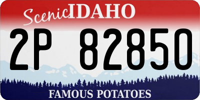 ID license plate 2P8285O
