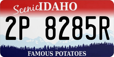 ID license plate 2P8285R