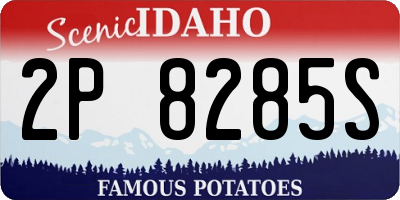 ID license plate 2P8285S