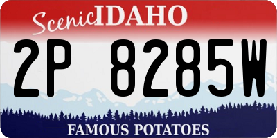 ID license plate 2P8285W
