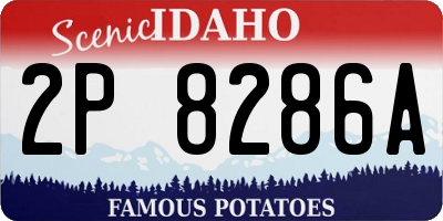 ID license plate 2P8286A