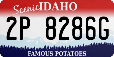 ID license plate 2P8286G