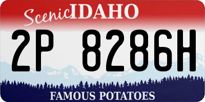 ID license plate 2P8286H