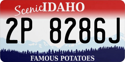 ID license plate 2P8286J