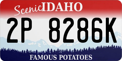 ID license plate 2P8286K