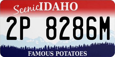 ID license plate 2P8286M