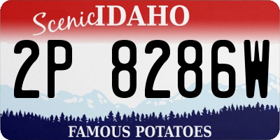 ID license plate 2P8286W