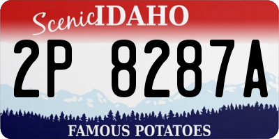 ID license plate 2P8287A