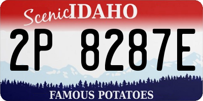 ID license plate 2P8287E