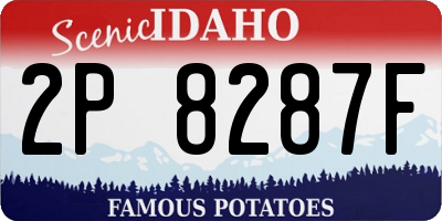 ID license plate 2P8287F