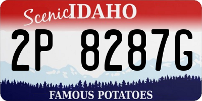 ID license plate 2P8287G